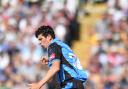 Worcestershire Rapids' Pat Brown celebrates taking the wicket of Nottingham Outlaws' Dan Christian during Semi Final 1 on Finals Day of the Vitality T20 Blast at Edgbaston, Birmingham..
