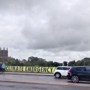 Extinction Rebellion protesters in Hereford