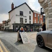 Cathy Monkley blocked Broad Street in Hereford as part of a protest