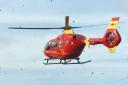 A man has been airlifted to hospital following a serious crash at Canon Pyon.