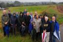 Lea villagers overlooking one of the sites for proposed in the village.Photo: David Griffiths.