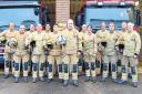 Watch Commander Keith Wildig (front), who is based at Ledbury Fire Station, is retiring