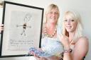 GRADUATING TOGETHER: Mother and daughter Sarah and Ashleigh Williams who are from Malvern with some of their artwork – some of which reflects their struggle with dyslexia.