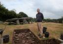 Professor Julian Thomas from the University of Manchester at the site of the dig at Arthur's Stone, near Dorstone.        Picture: Michael Eden