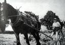 Turning hay at Aston Ingham in 1942