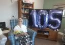 Barbara Collcutt celebrated her 105th birthday with a tea party at Ledbury Nursing Home, where she lives