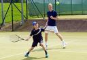 Playing at Ledbury Tennis club