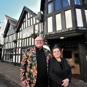 A weekend of live music is being planned to celebrate the life of Andy Ward, pictured outside the Talbot in 2020 with wife Maria.