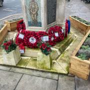 Green mould could be seen around the war memorial shortly after its last restoration