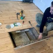 Glewstone Court country house has found a hidden chamber under its floorboards. Picture: Glewstone Court