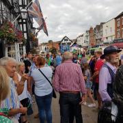Crowds in the High Street for Ledbury Carnival last year