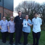 Staff at Deer Park celebrate the care home's perfect rating