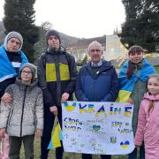 A vigil for Ukraine has been held in Malvern's Priory Park