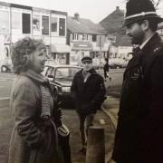 Community policing as it should be, on foot, mixing with the public.