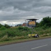 Advance warning signs have been placed along Roman Road