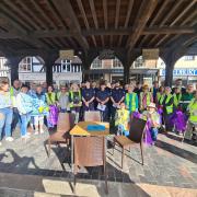 Volunteers gathered for a community litter pick in Ledbury