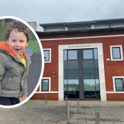 COURT: Joe-Lewis Tyler of Grenville Road, Dines Green, has appeared at Kidderminster Magistrates Court following the death of three people including Leo Painter (inset), aged six
