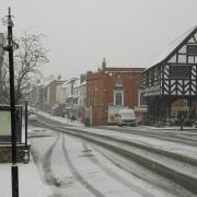 A Christmas card scene - Ledbury in the snow.