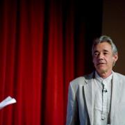 Roger Lloyd-Pack at the John Masefield High School. Picture by Stephen Bulley.