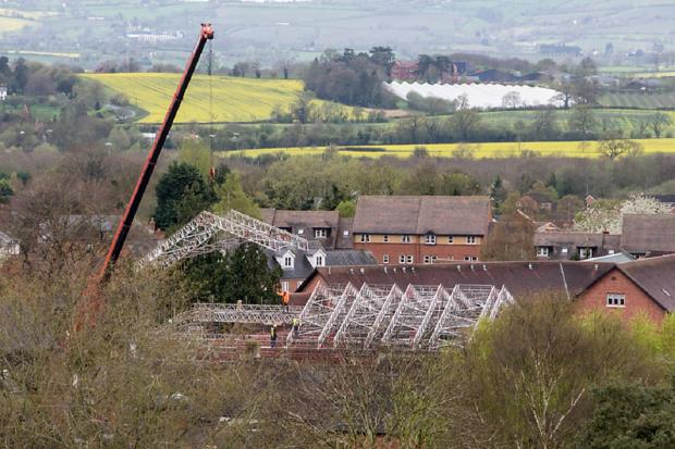 Ledbury Reporter: GIANT: The crane on site