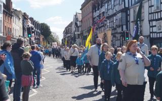 This year's St George's Day Parade took place in Ledbury with groups from the district marching through the town centre