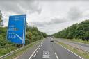 Traffic was stopped on the motorway after a crash last night