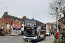 The 132 bus in Ledbury before it was axed