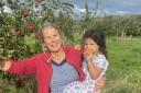 Colwall Orchard Group’s Jilly Rosser and her granddaughter Penelope launch Fruit for Free