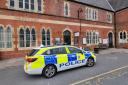 British Transport Police outside Hereford railway station