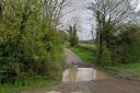 The incident happened on this footpath in Ledbury on Saturday