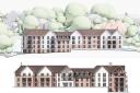East and west elevations of the planned retirement apartment block (