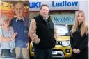 Darryl and Gillian Jones (left) were stranded in Ludlow when Luke Binnersley and Ella Simpson (right) of Ludlow Motors rescued them