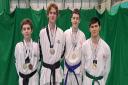 Hereford Taekwondo Club members (l-r): Stefan Dragomir, Jonah Stone Fewings, Dan Evans and Chris Chalmers