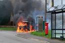 Van fire blocks busy Wiltshire junction