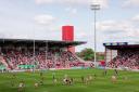 The crowd at Craven  Park during Saints' match at Hull KR