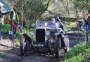 Chris Harris, Freddie Flintoff and Paddy McGuinness take part in the Vintage Sports-Car Club rally at How Caple Court, Herefordshire. Picture: Karen Lynch