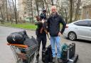 Ian Jackson (right) has been delivering bulletproof vests and medical equipment in Ukraine