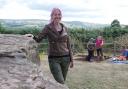 Digging for Britain presenter Alice Roberts at the Arthur's Stone dig in Dorstone, Herefordshire. Picture: BBC/Rare TV