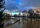 The river Wye in flood in Hereford this week. Picture: Andreia Andreia