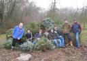 1st Ledbury Scouts after collecting trees in January 2023
