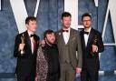 Ross White, James Martin, Seamus O'Hara and Tom Berkeley after their Oscar win
