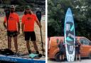 Derry and Carl are attempting a Guinness World Record on a paddleboard