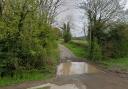 The incident happened on this footpath in Ledbury on Saturday
