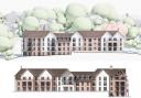 East and west elevations of the planned retirement apartment block (