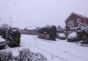 Snow fell in Herefordshire