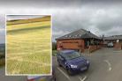 Vandals drove a car over the course at Kington Golf Club. Picture: Google Maps | Inset: Allan Williams