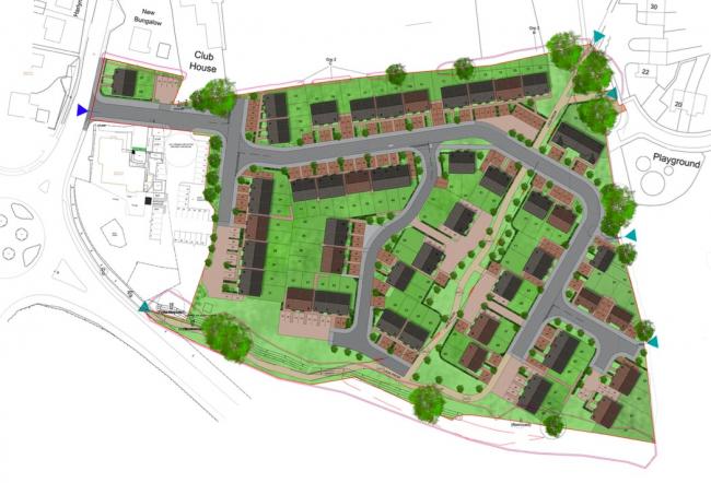 Plans for the new estate on Ledbury's old cricket ground