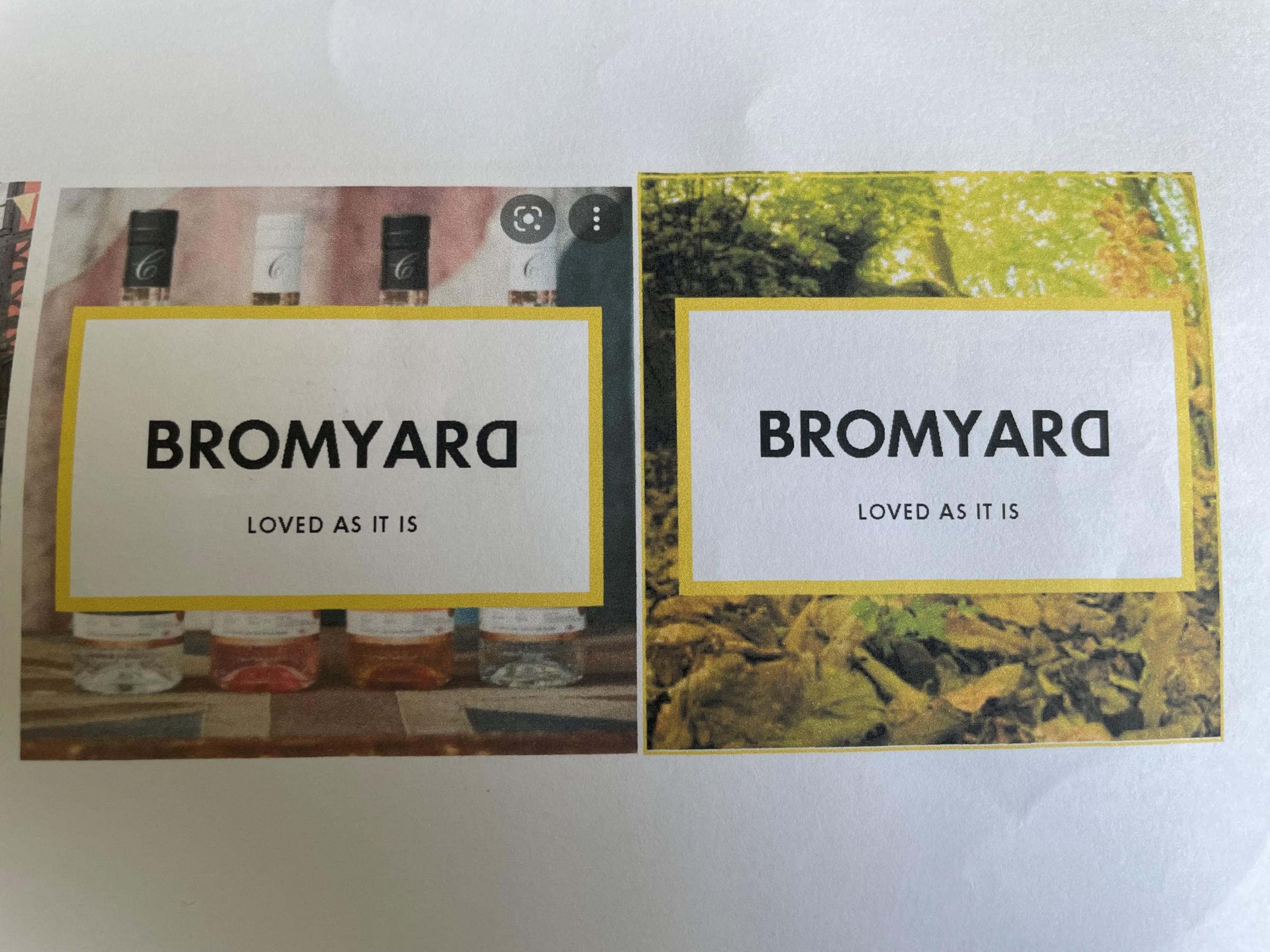 Social media examples of the new Bromyard branding. Picture: K4 Architects/Lucy Grafham/Nifty Marketing