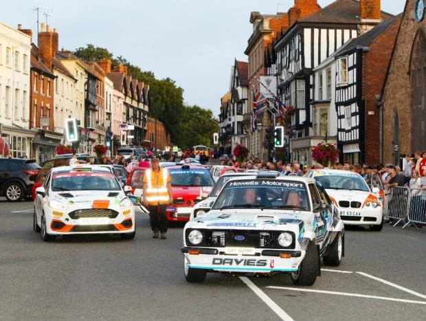 Ledbury Reporter: Ledbury High Street was lined with people for the ceremonial start of last year's Three Shires Stages Rally