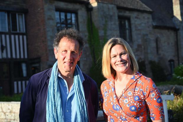 Ledbury Reporter: Monty Don and Kate Bliss at the St Michael's Hospice fundraising event